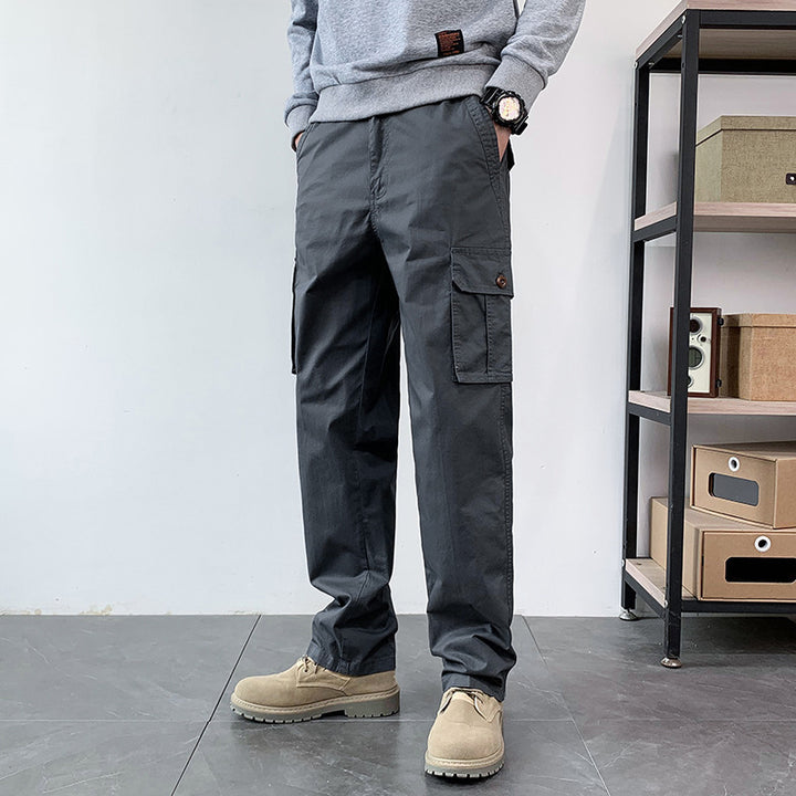 Herren Straight-Fit Cargohose mit Mehrfachtaschen und legerer Passform Drune
