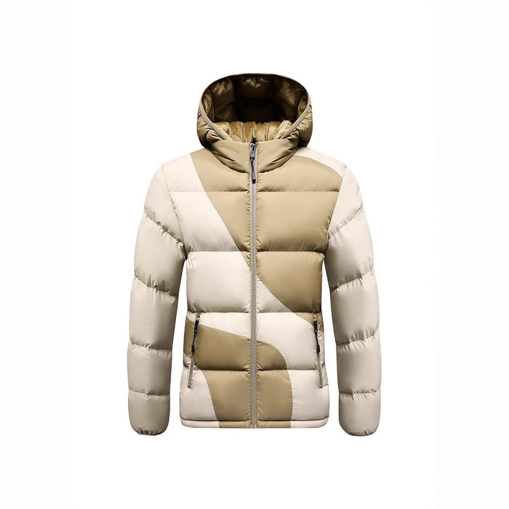 Herren Steppjacke mit kontrastreichen Paneelen, Kapuze und thermischer Synthetikfüllung Drune