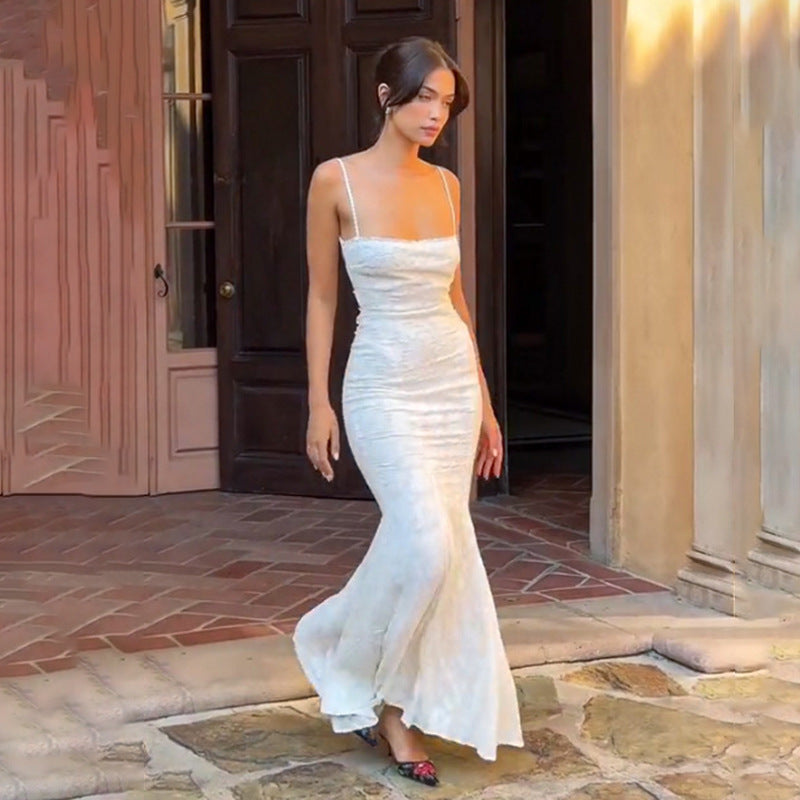 Damen Elegantes Enthüllendes Abendkleid mit Rückenschnürung Drune