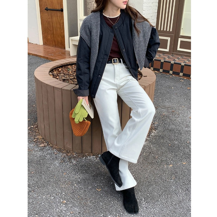 Damen lässige Übergangsjacke mit praktischen Knöpfen und elegantem Schnitt Drune