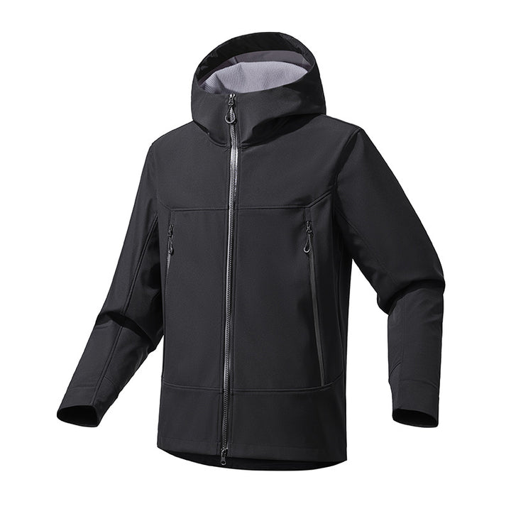 Damen Atmungsaktive Softshell‑Kapuzenjacke mit wasserabweisender Membran und Zwei‑Wege‑Reißverschluss Drune