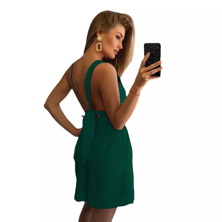 Damen stylisches Crop-Top mit passenden weiten Shorts Drune