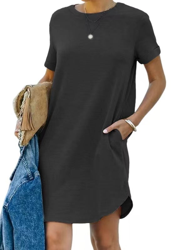 Damen Casual Kleid mit praktischen Taschen Drune