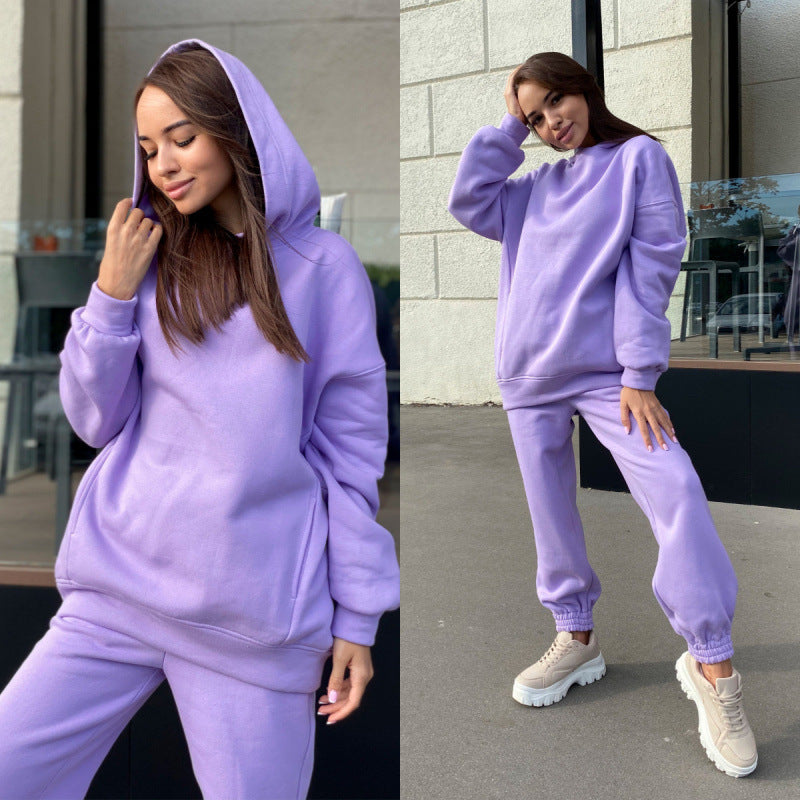 Damen Sportliches Hoodie- und Jogginghose-Set Drune