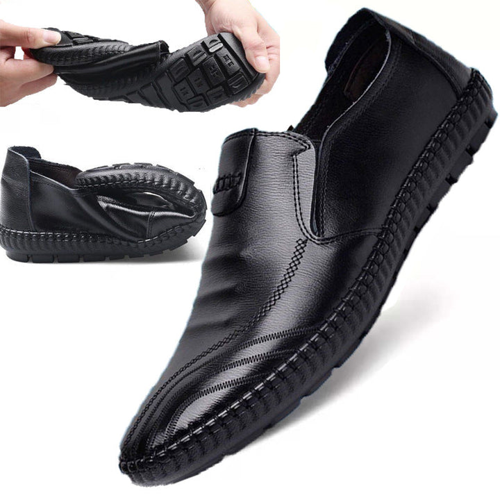 Herren elegante, braune Lederschuhe Drune