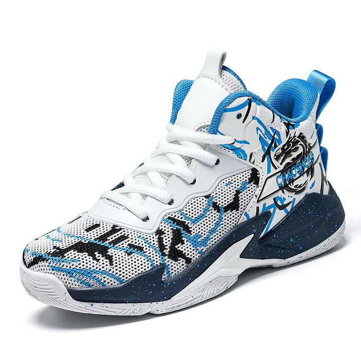 Herren High-Top Basketball-Sneaker mit gestricktem Mesh-Obermaterial, stabiler Fersenkappe und griffiger Profillaufsohle Drune