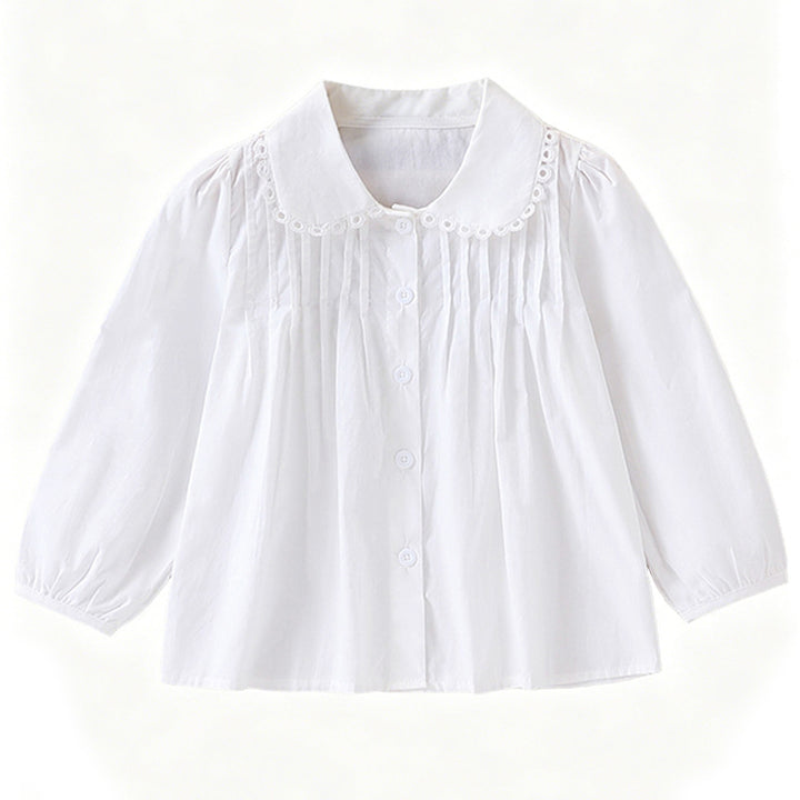 Mädchen Bluse mit Rüschendetails und elegantem Kragen Drune