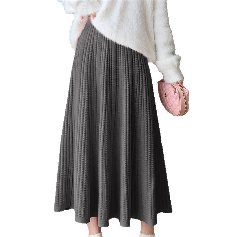 Damen Plissierter Maxirock Drune