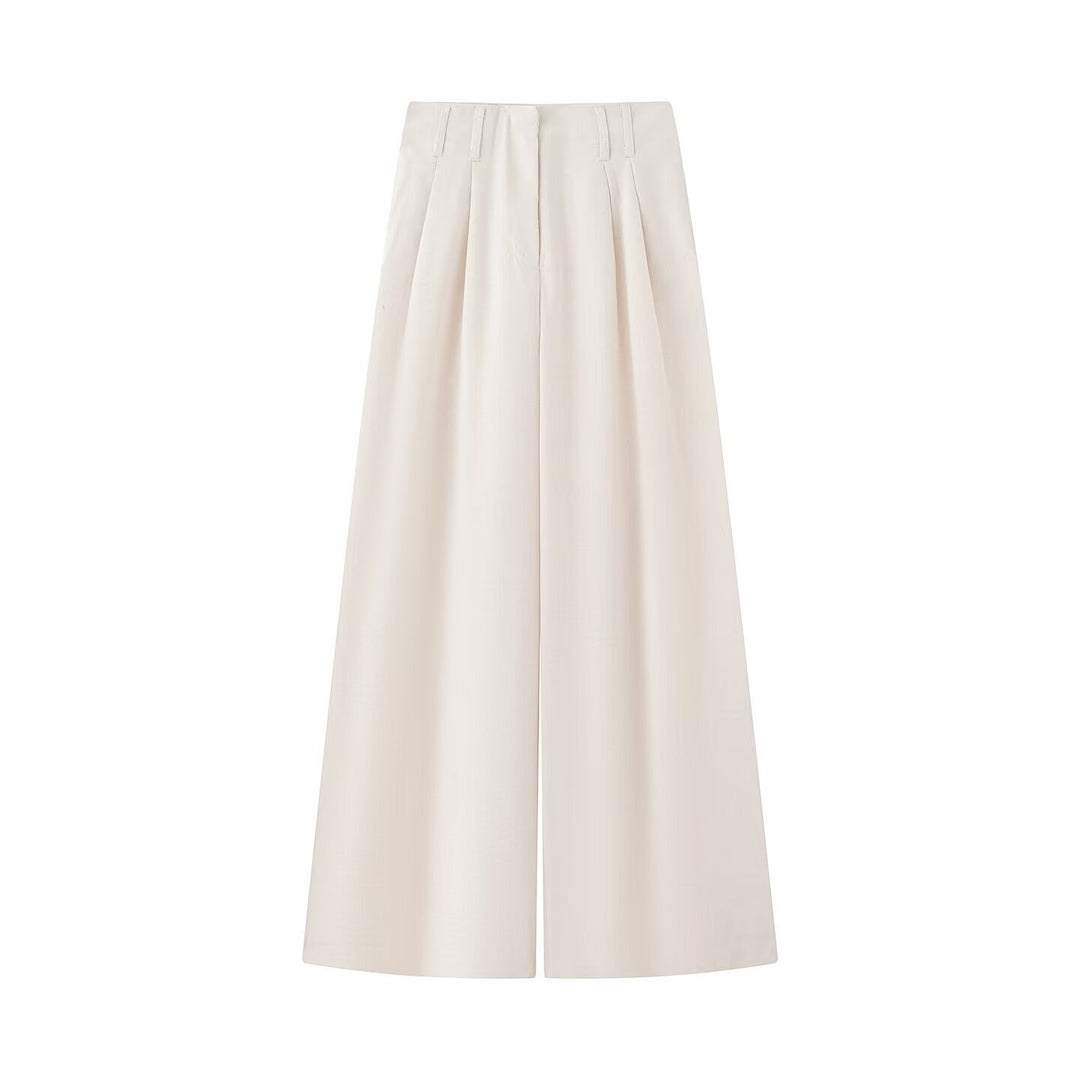 Damen Zweiteiliges Hemd- und Culotte-Set mit Taillenband und weitem Bein Drune