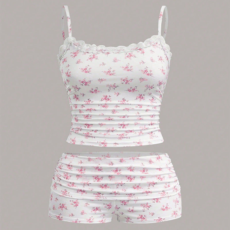 Damen Schlafanzug-Set mit feinem Herzmuster Drune