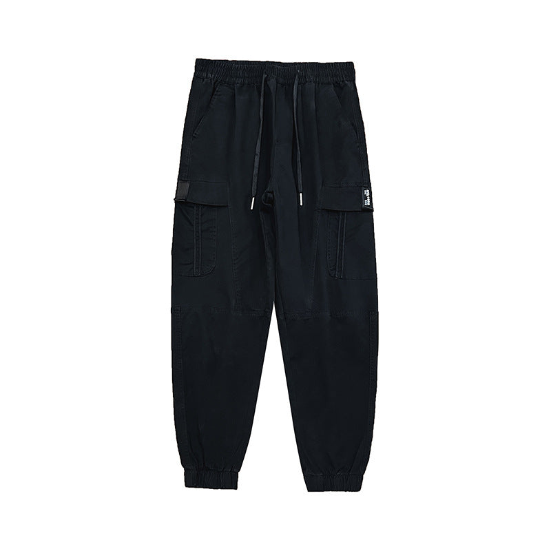 Herren Cargo-Joggerhose mit großen Pattentaschen, elastischem Bund und Gummbündchen Drune