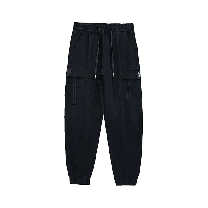 Herren Cargo-Joggerhose mit großen Pattentaschen, elastischem Bund und Gummbündchen Drune