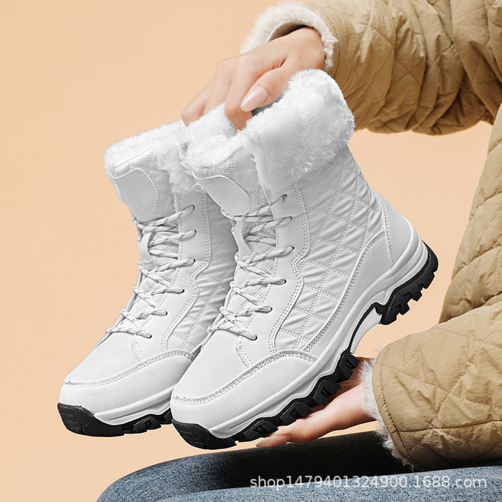 Damen Winterwanderschuhe mit warmem Fleece-Futter und rutschfester Sohle Drune