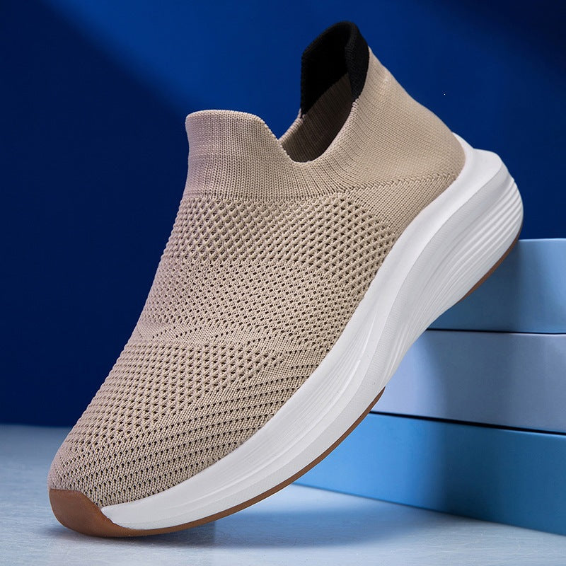 Unisex Atmungsaktiver Strick-Slip-On Sneaker mit Memory-Schaum-Zwischensohle Drune