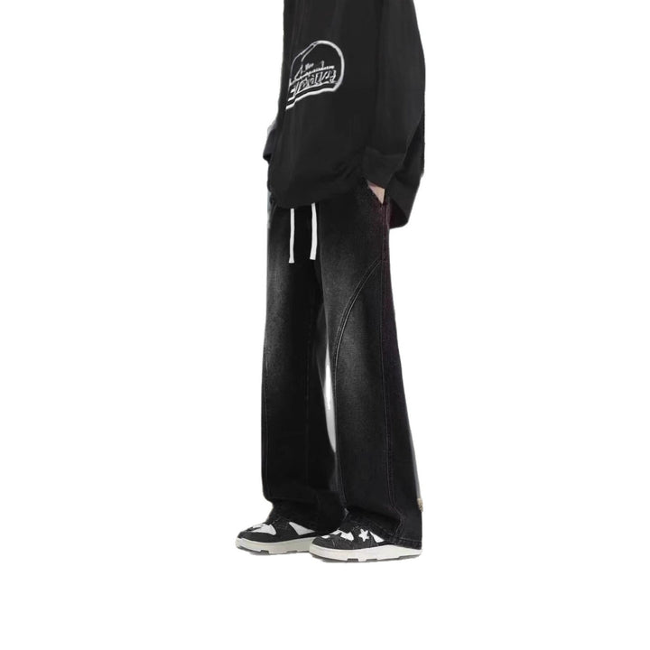 Damen Weitgeschnittene Jeans mit elastischem Bund Drune