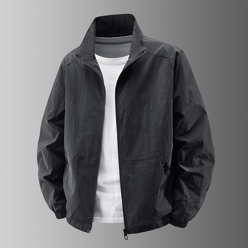 Herren Ultralight Technical Blousonjacke mit elastischen Bündchen, verdeckten Reißverschlusstaschen & atmungsaktivem Nylonmix Drune