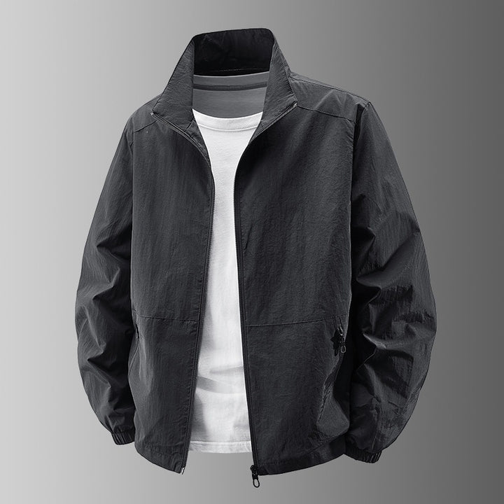 Herren Ultralight Technical Blousonjacke mit elastischen Bündchen, verdeckten Reißverschlusstaschen & atmungsaktivem Nylonmix Drune