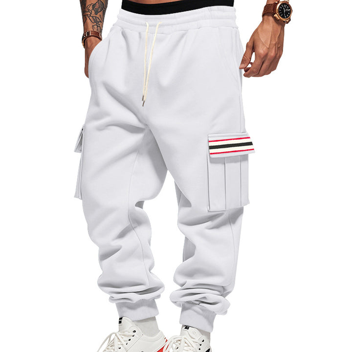Herren Cargo-Jogginghose mit Mehrfachtaschen und Kordelzug Drune