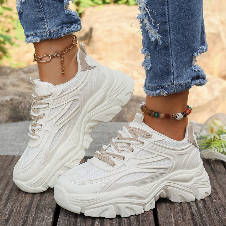 Damen Chunky Sneakers mit dämpfender Sohle und atmungsaktivem Obermaterial Drune