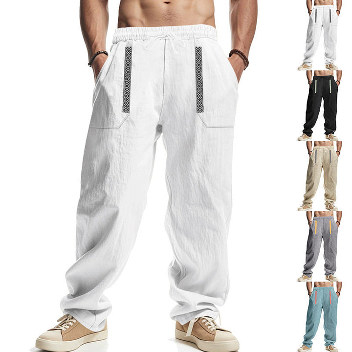 Herren lässige Cargo-Hose mit funktionalen Taschen und elastischem Bund Drune