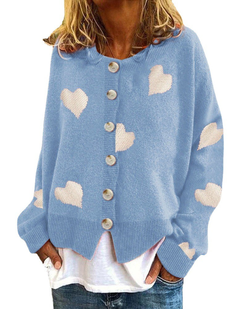 Damen Strickjacke mit Herzmotiv und modischem Schnitt Drune