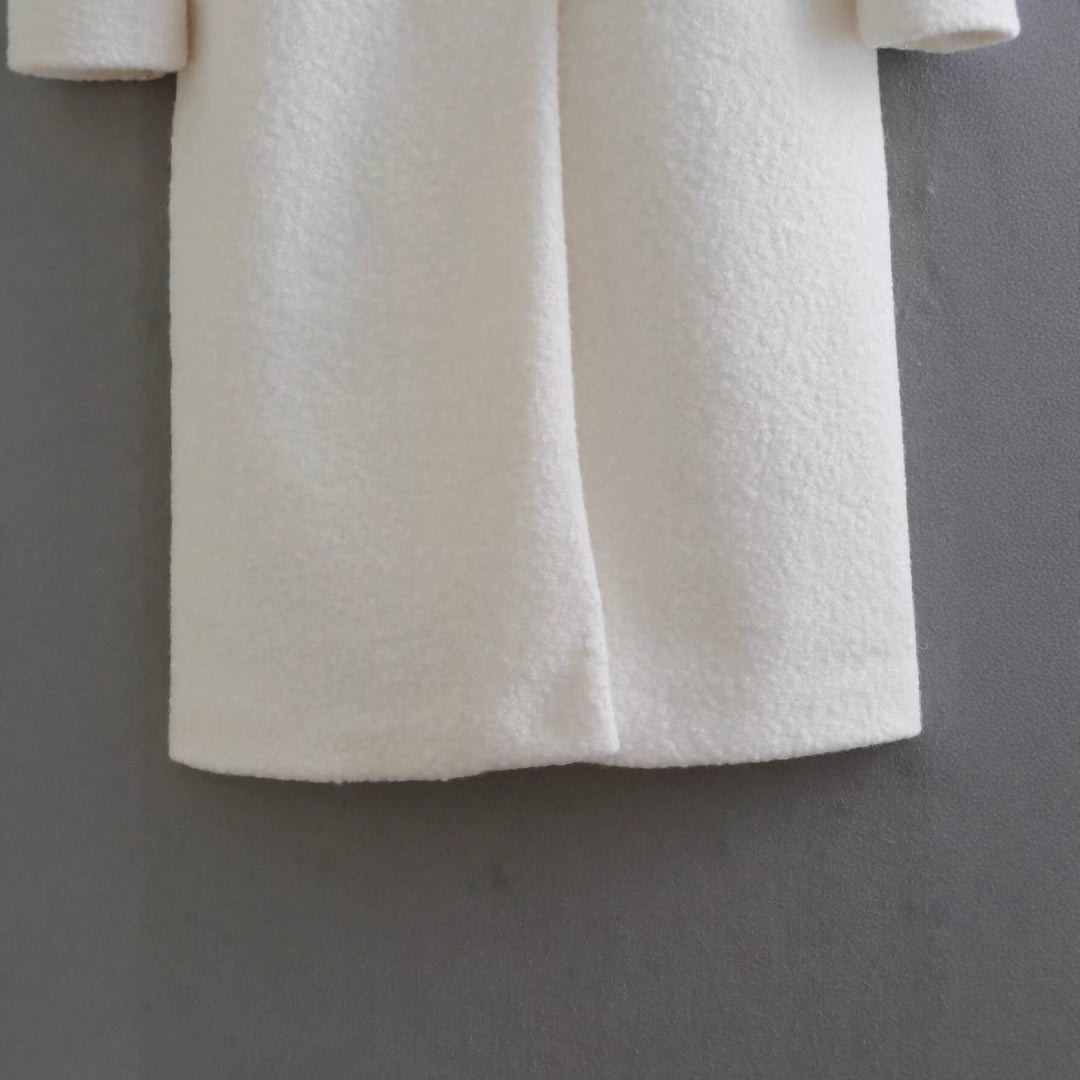 Damen oversize Wollmantel Drune