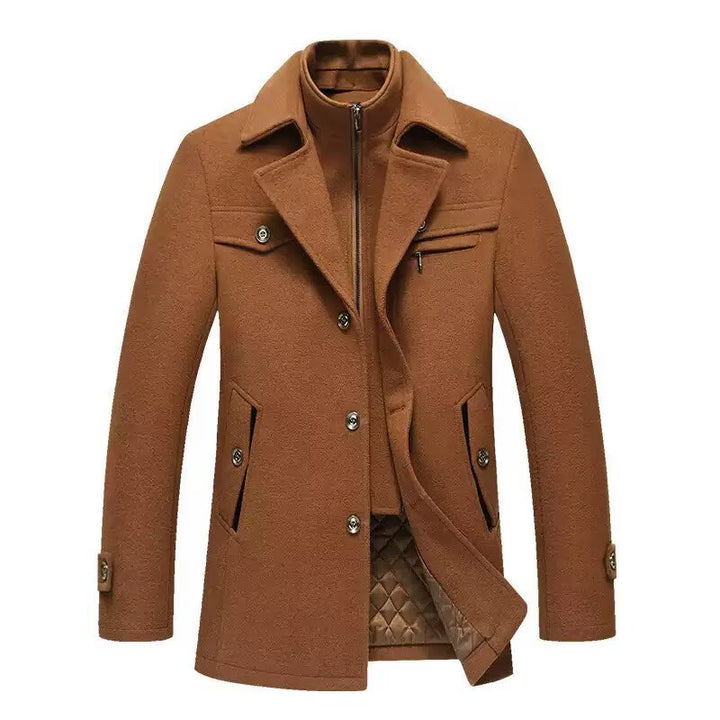 Herren Kurzmantel mit gesteppter Innenjacke und Stehkragen Drune