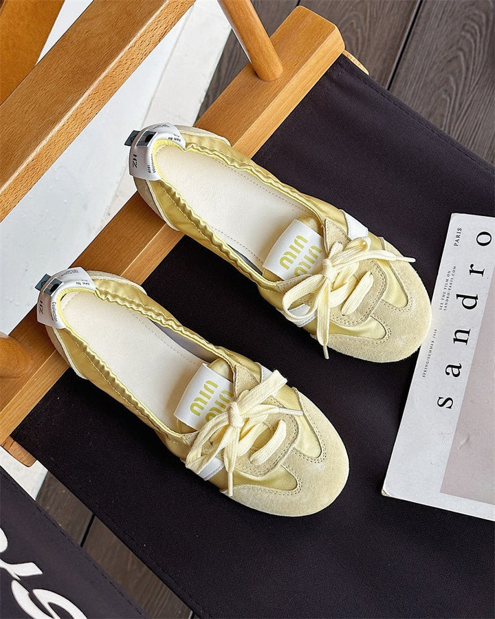 Damen Schicke Ballerinas mit weichem Wildleder-Drune