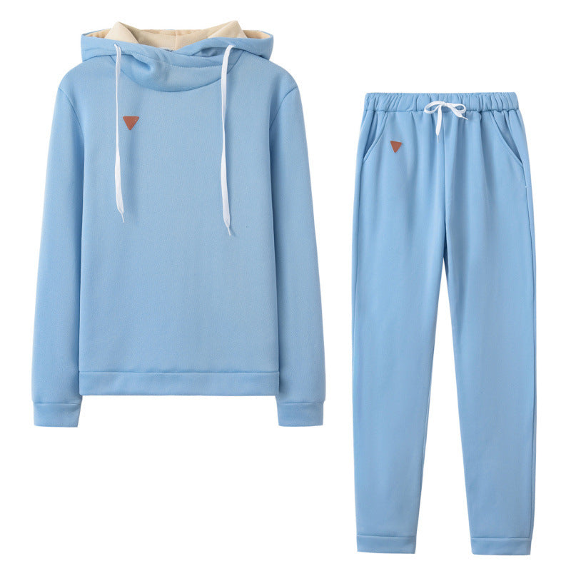 Damen Sportliches Hoodie-Set mit bequemer Passform und elastischen Hosen Drune