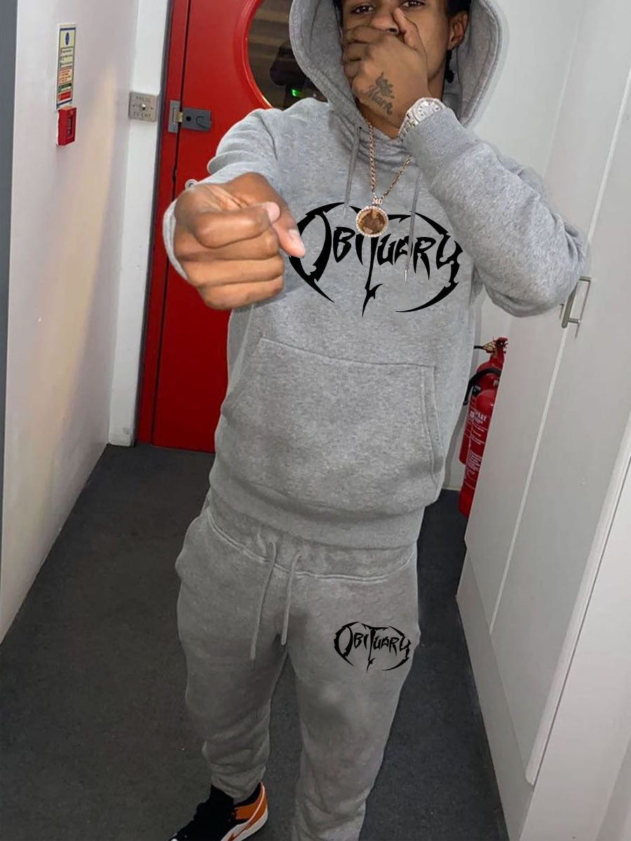 Herren Sweatshirt und Jogginghose Set mit auffälligem Logo Drune