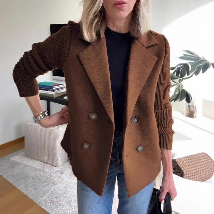 Damen Modischer Oversized-Blazer mit Doppelreihe Drune