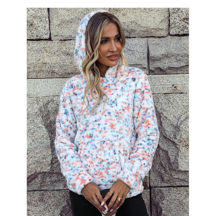 Damen Fleece-Pullover mit Kapuze Drune
