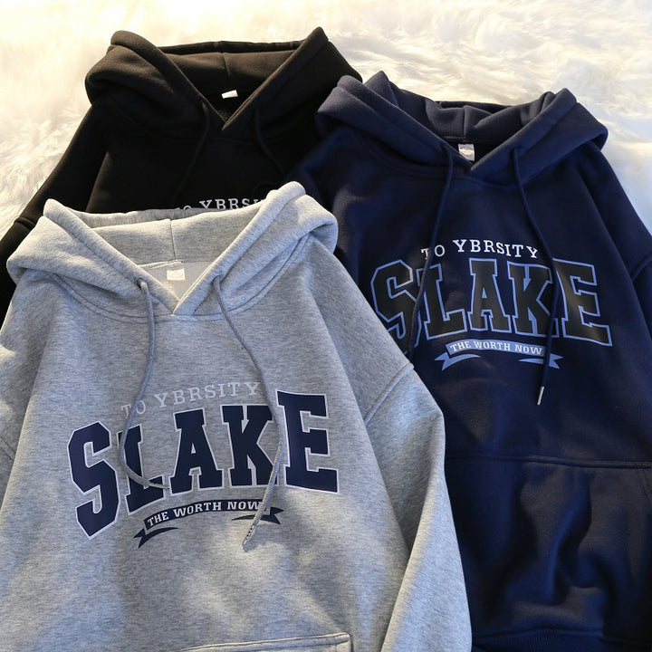 Damen Hoodie mit lässigem Print und Kapuze Drune
