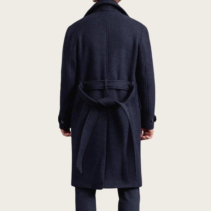 Herren eleganter und hochwertiger Wollmantel Drune