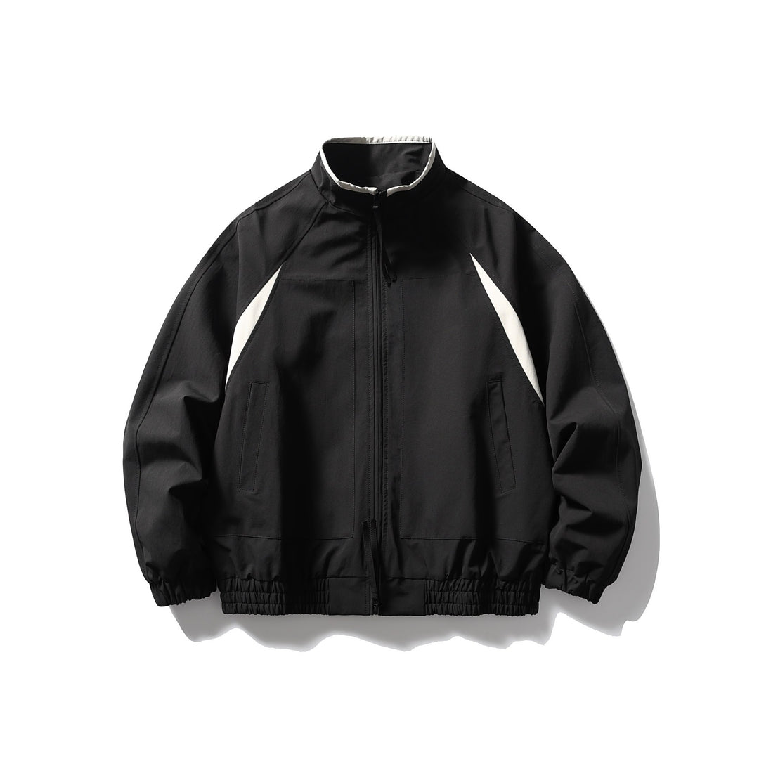 Herren Oversize Bomberjacke mit Stehkragen, Raglanärmeln und elastischem Saum Drune