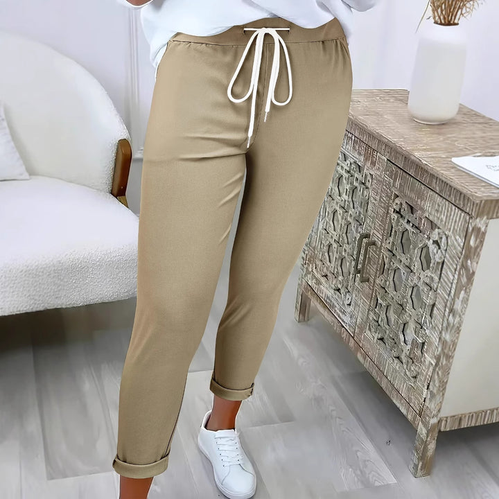 Damen Komfortable Freizeithose mit elastischem Bund Drune