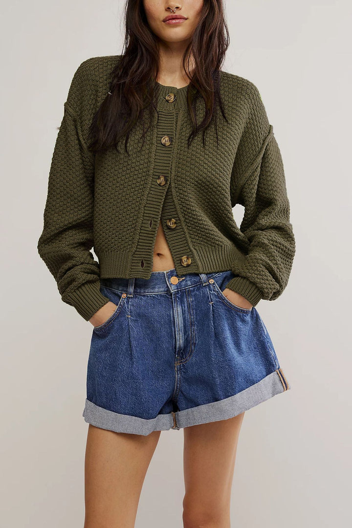 Damen lässiger Strickcardigan Drune