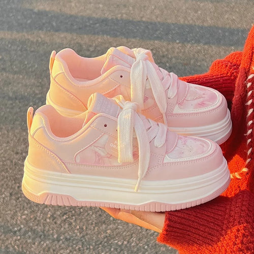 Damen Bequeme Sport Sneakers mit modischem Design und dämpfender Sohle Drune