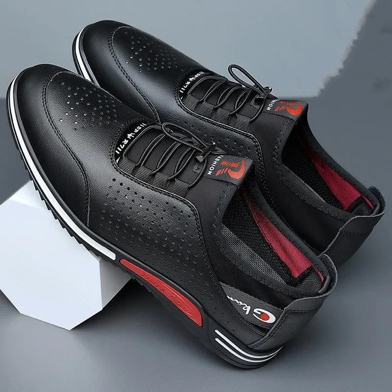 Herren Elastischer Freizeit-Sneaker mit Schnellzug-Lacing und stoßdämpfender EVA-Zwischensohle Drune