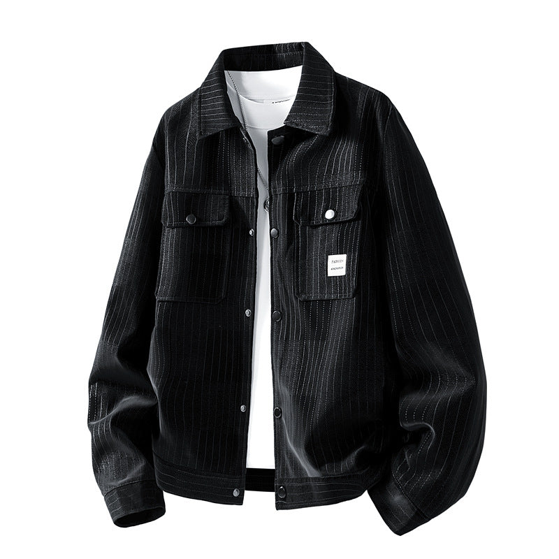 Herren Modische Jacke mit seitlichen Brusttaschen Drune