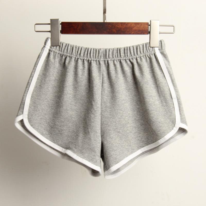 Damen Sportliche Shorts mit elastischem Bund und Kontraststreifen Drune