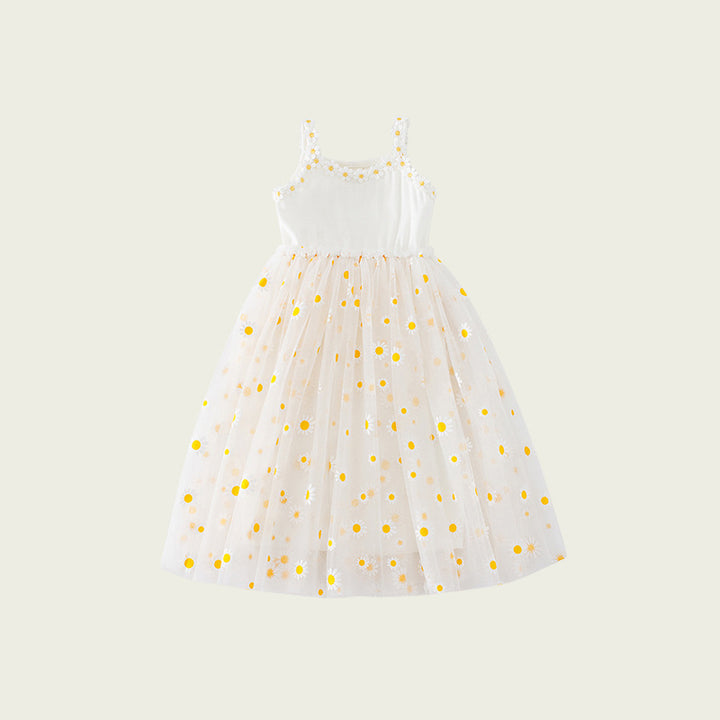 Mädchen Blumenmuster Tüllkleid Drune