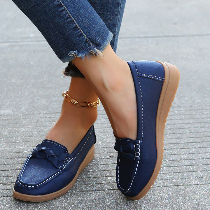 Damen Mokassin Schuhe mit eleganten Flecht-Details Drune