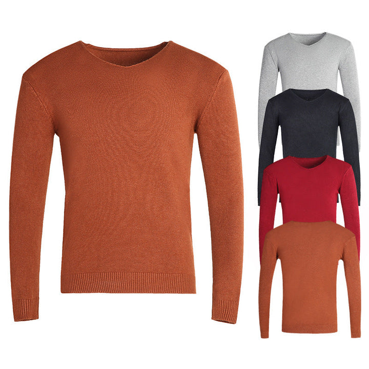 Herren klassischer V-Ausschnitt Pullover Drune