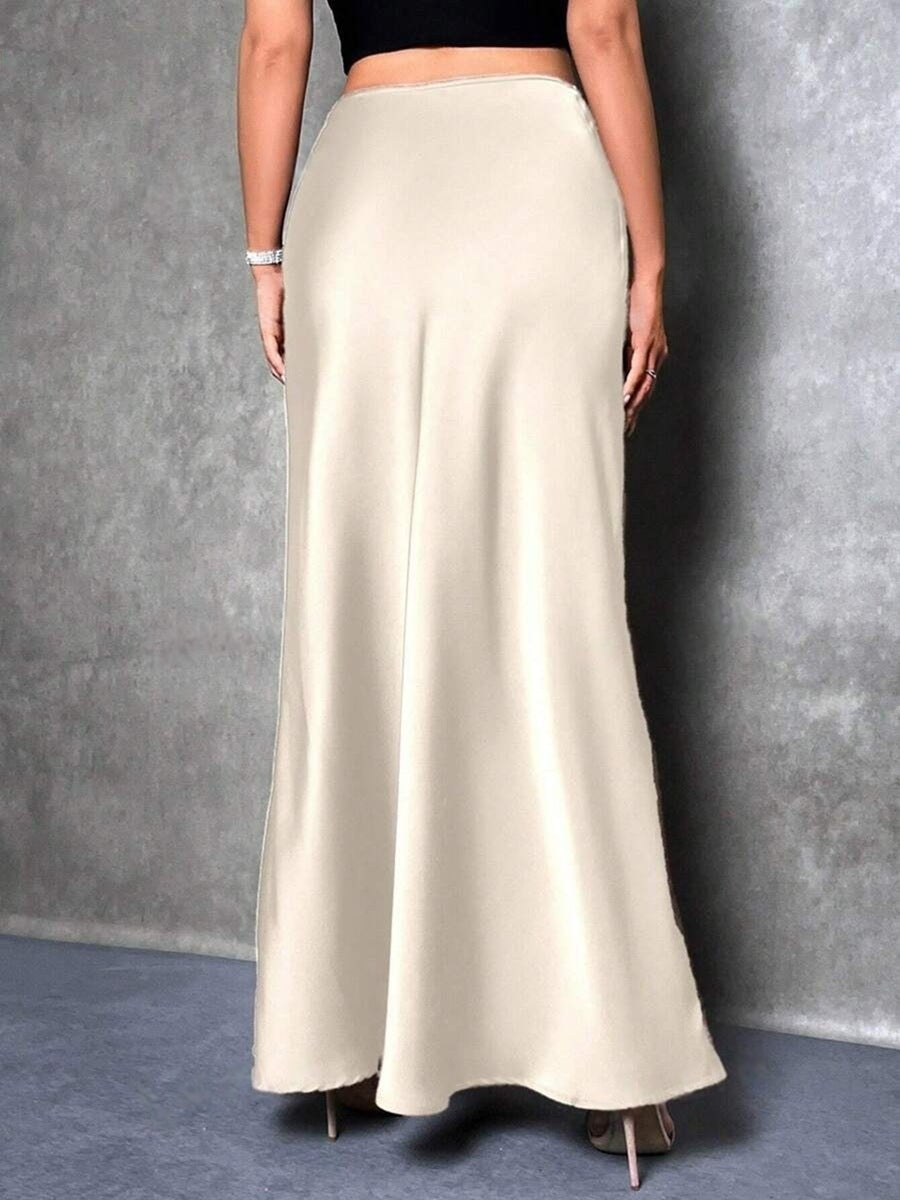 Damen Maxirock mit fließendem Schnitt und elegantem Fall Drune