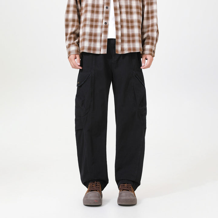 Herren Cargo-Hose im Utility-Look mit elastischem Bund und Knieabnähern Drune