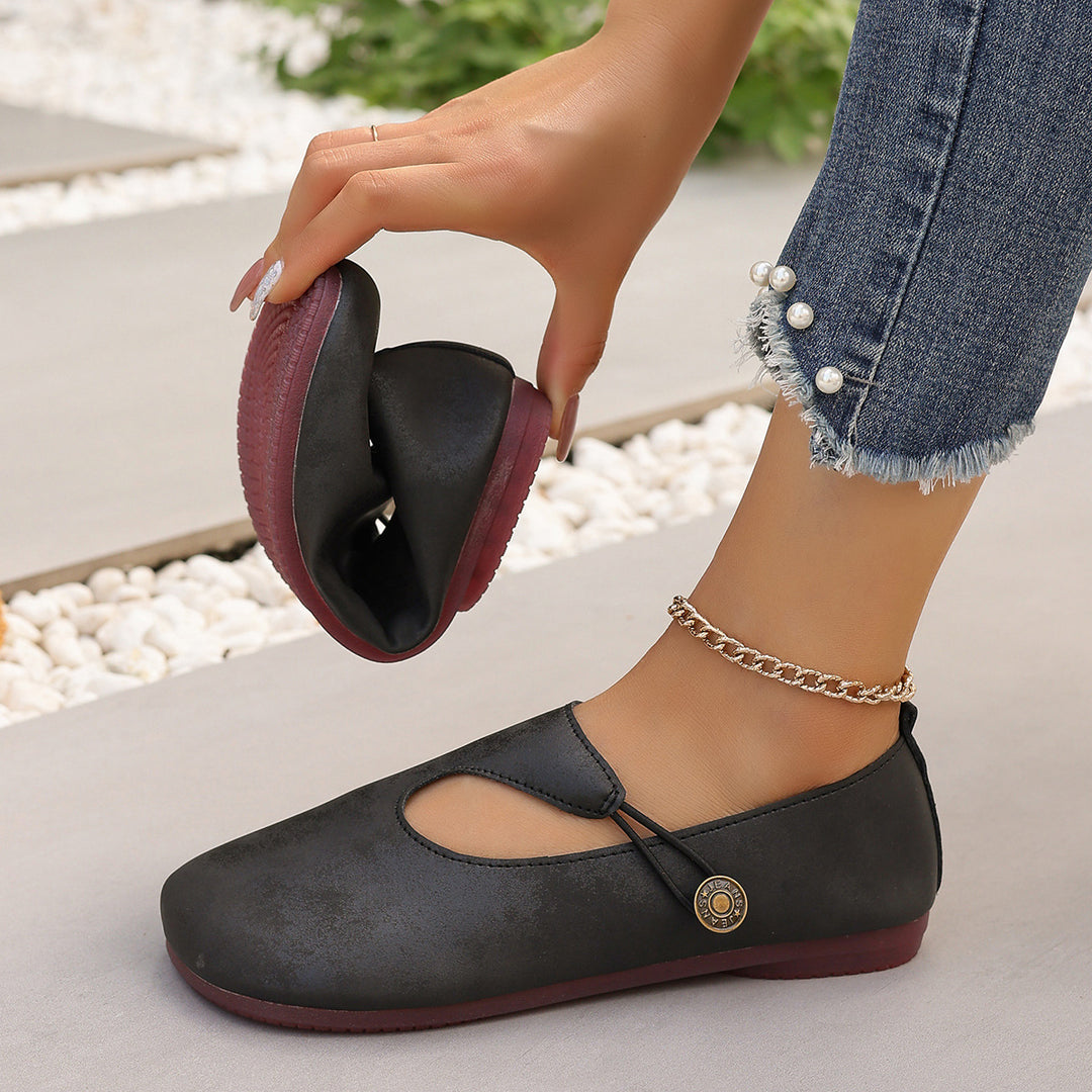 Damen elegante Mary Jane Ballettschuhe Drune