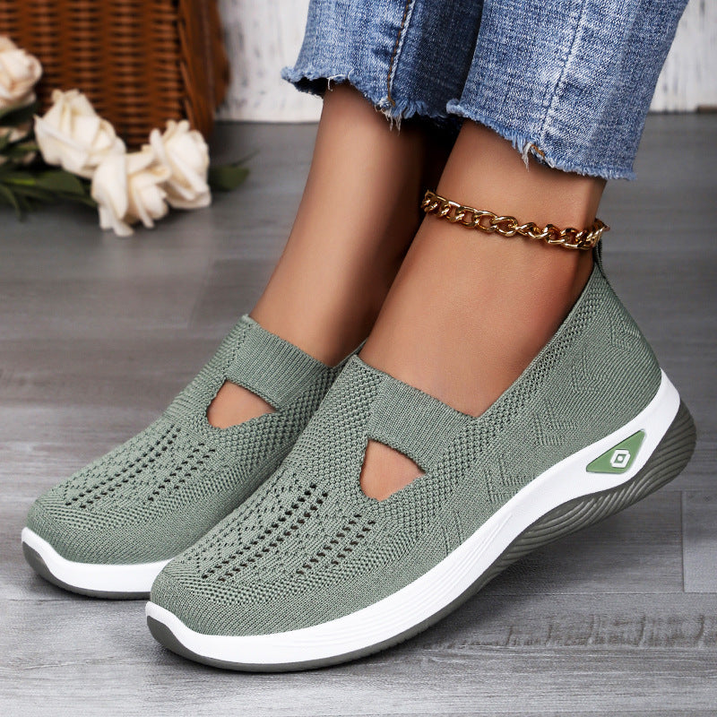 Damen Atmungsaktive Freizeit-Slipper mit elastischem Einschlupf und flexibler Sohle Drune