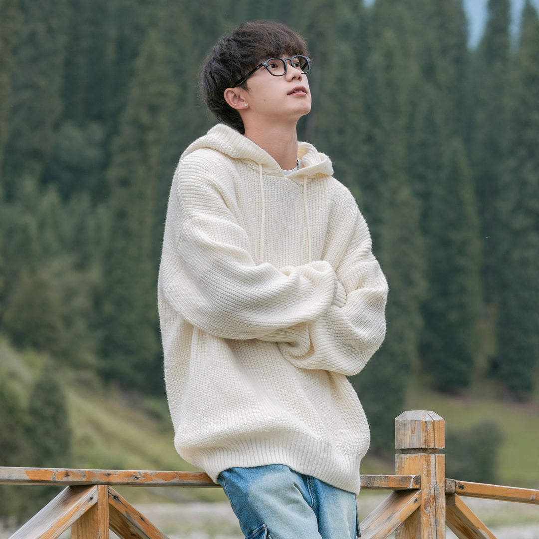 Herren Gemütliche Strickjacke mit Rundhalsausschnitt Drune