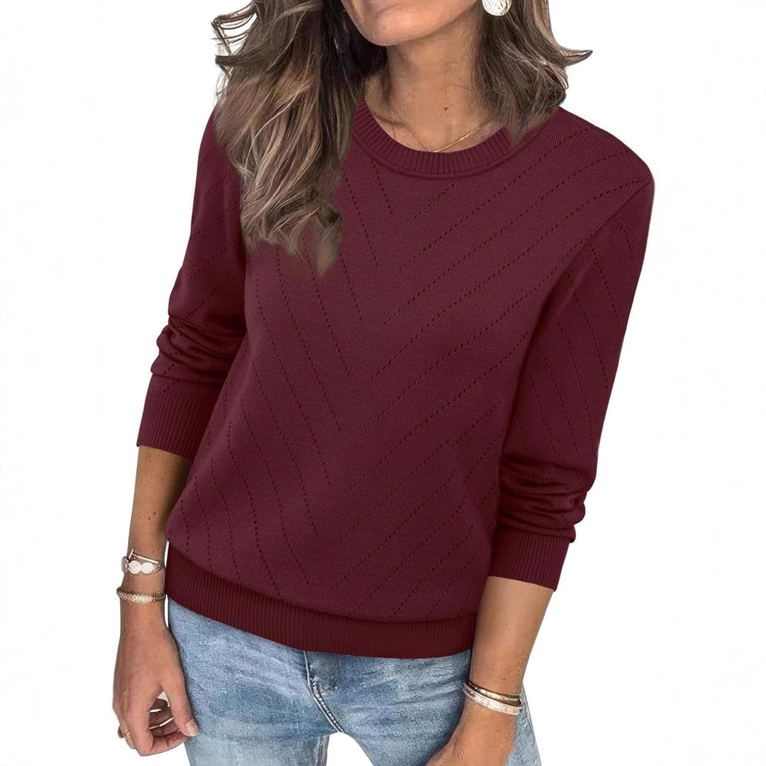 Damen eleganter gestreifter Pullover Drune